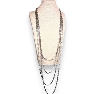 TORTOLANI SILVER LAYERED NECKLACE FINE JEWELRY CLASSIC